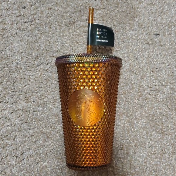 50 Year Anniversary Gold Studded Starbucks Cups - Picture 2 of 2